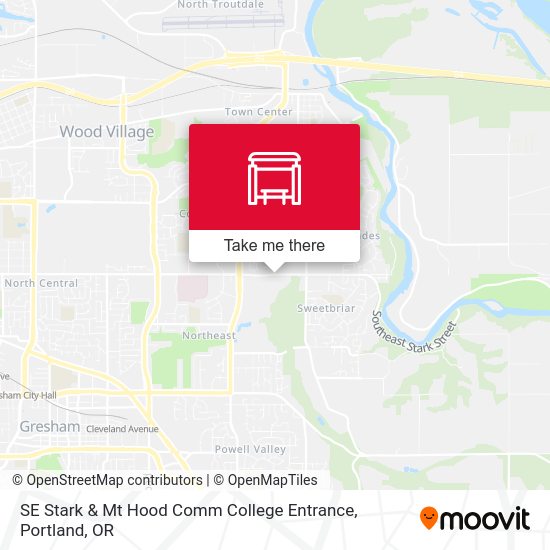 SE Stark & Mt Hood Comm College Entrance map