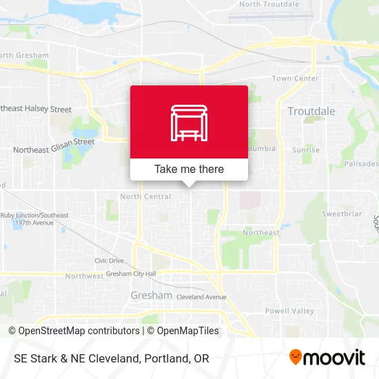 SE Stark & NE Cleveland map