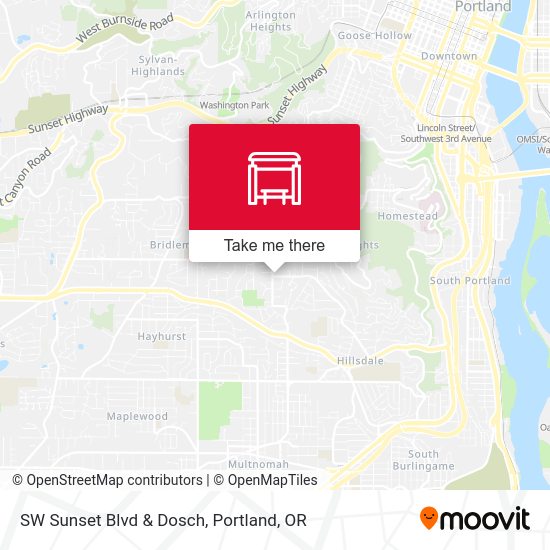SW Sunset Blvd & Dosch map
