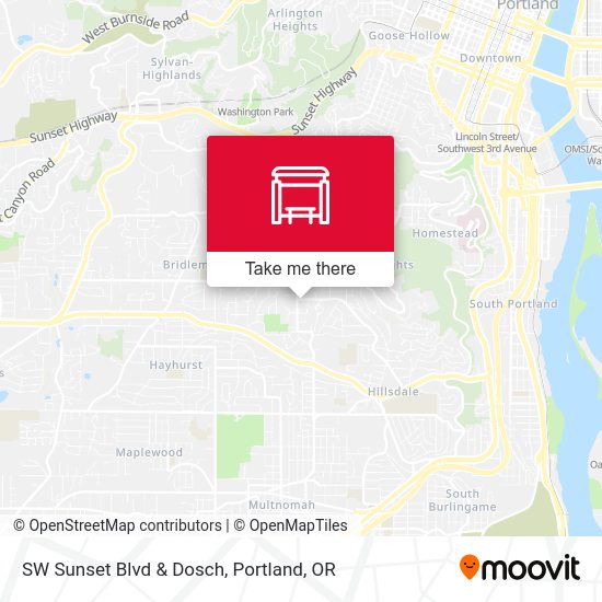SW Sunset Blvd & Dosch map