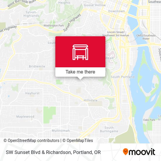 Mapa de SW Sunset Blvd & Richardson