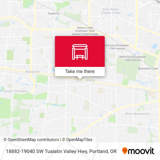 Mapa de 18882-19040 SW Tualatin Valley Hwy