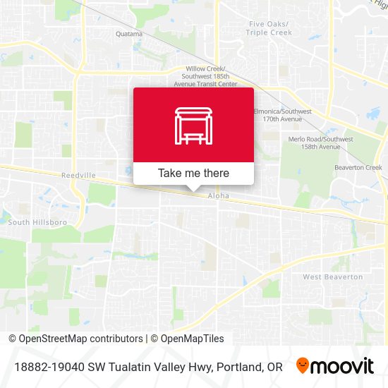Mapa de 18882-19040 SW Tualatin Valley Hwy