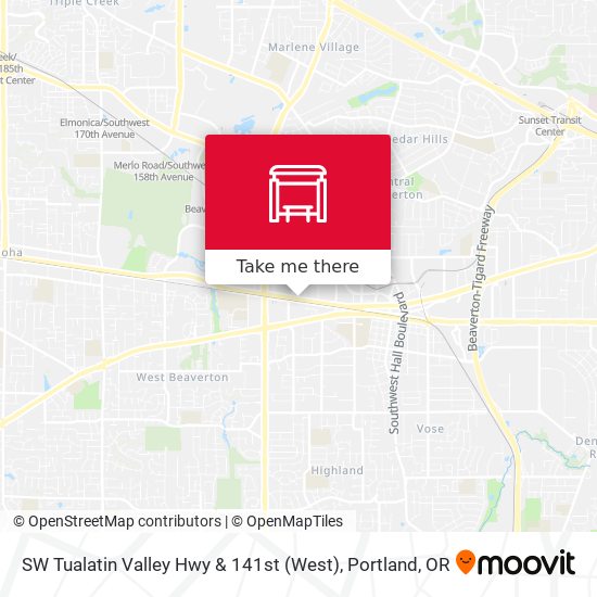 Mapa de SW Tualatin Valley Hwy & 141st (West)