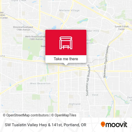 Mapa de SW Tualatin Valley Hwy & 141st