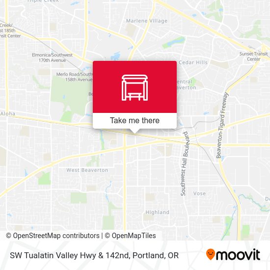 Mapa de SW Tualatin Valley Hwy & 142nd