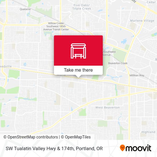 Mapa de SW Tualatin Valley Hwy & 174th