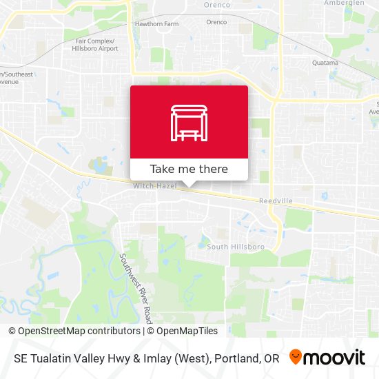 SE Tualatin Valley Hwy & Imlay (West) map