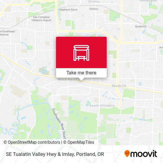 SE Tualatin Valley Hwy & Imlay map