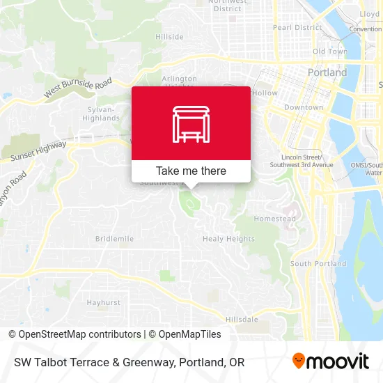 SW Talbot Terrace & Greenway map