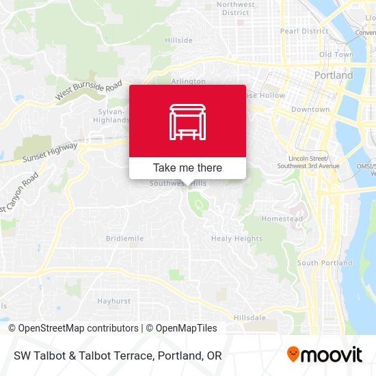 SW Talbot & Talbot Terrace map