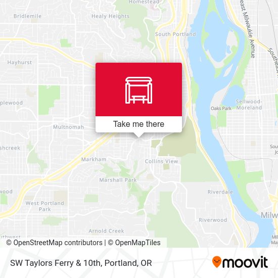 Mapa de SW Taylors Ferry & 10th