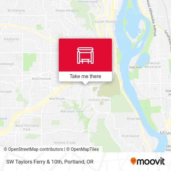Mapa de SW Taylors Ferry & 10th