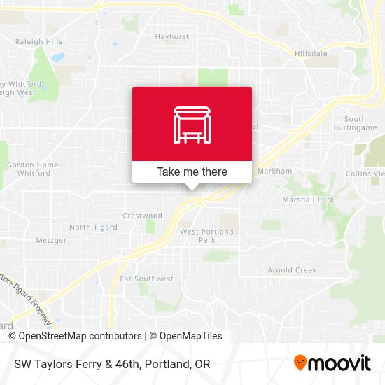 SW Taylors Ferry & 46th map