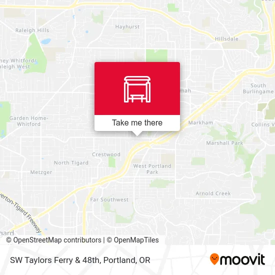 SW Taylors Ferry & 48th map