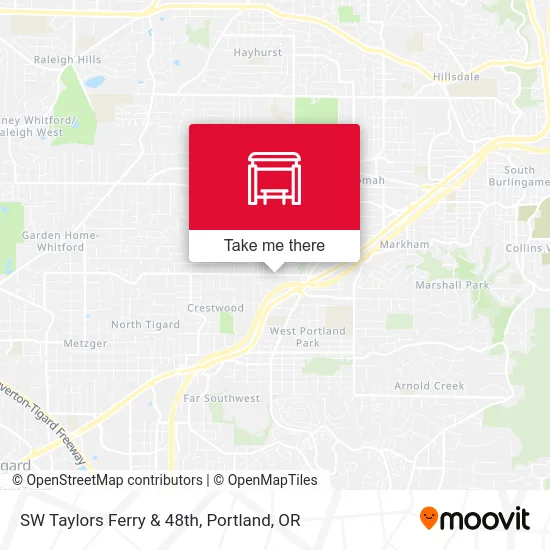 SW Taylors Ferry & 48th map
