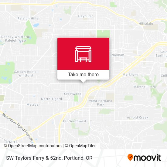 SW Taylors Ferry & 52nd map