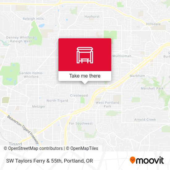 SW Taylors Ferry & 55th map