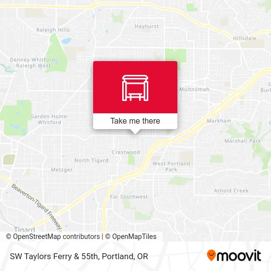 SW Taylors Ferry & 55th map