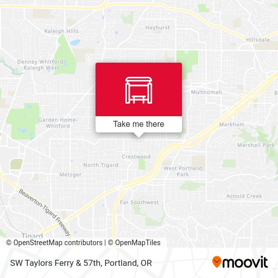 SW Taylors Ferry & 57th map