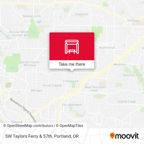 SW Taylors Ferry & 57th map
