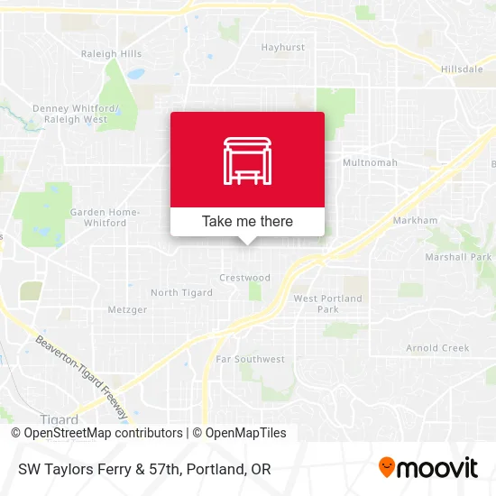 SW Taylors Ferry & 57th map