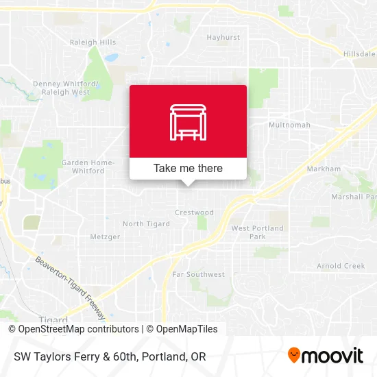 SW Taylors Ferry & 60th map