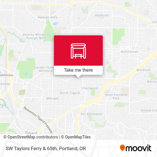 SW Taylors Ferry & 65th map