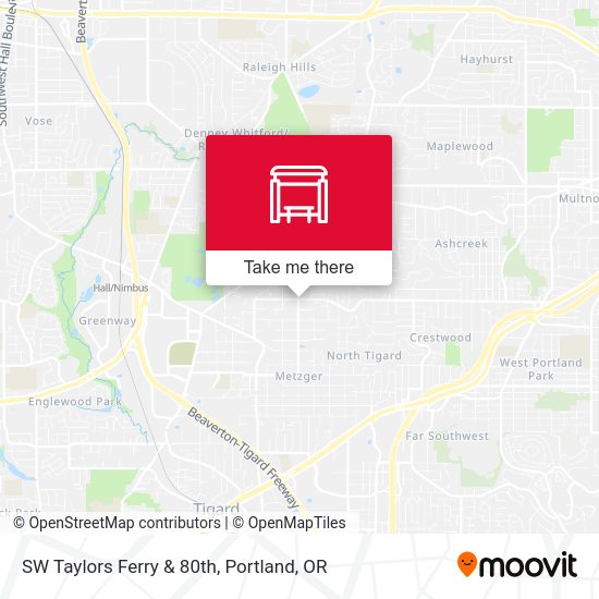 SW Taylors Ferry & 80th map
