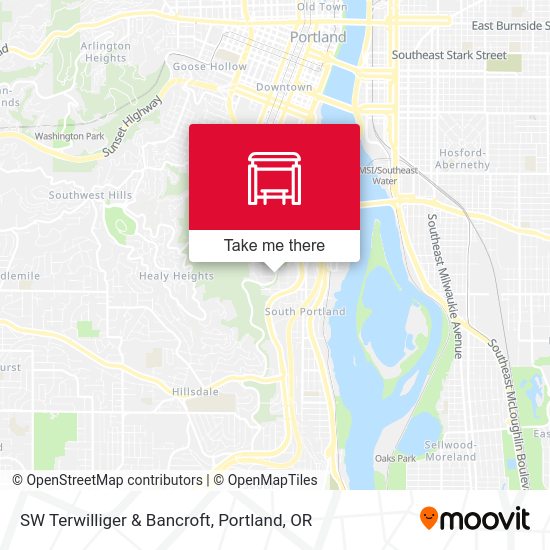 SW Terwilliger & Bancroft map