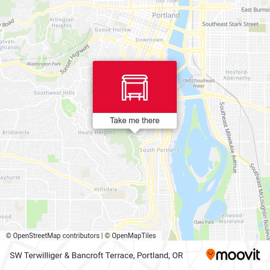 Mapa de SW Terwilliger & Bancroft Terrace