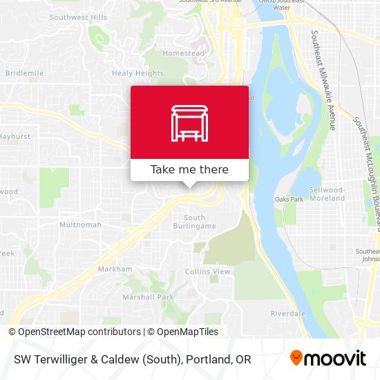 SW Terwilliger & Caldew (South) map