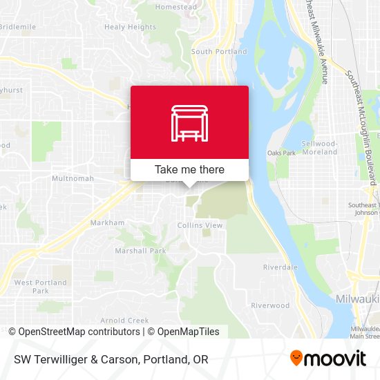 SW Terwilliger & Carson map