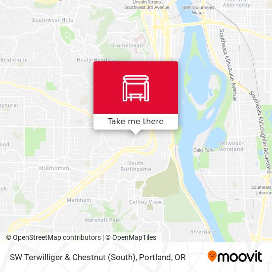 Mapa de SW Terwilliger & Chestnut (South)