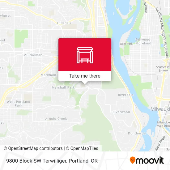 Mapa de 9800 Block SW Terwilliger