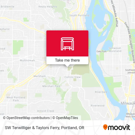 Mapa de SW Terwilliger & Taylors Ferry