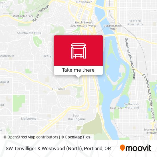 SW Terwilliger & Westwood (North) map