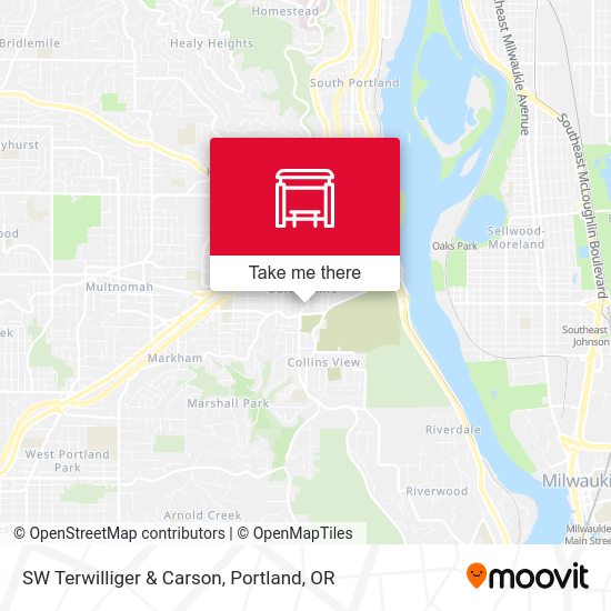 SW Terwilliger & Carson map