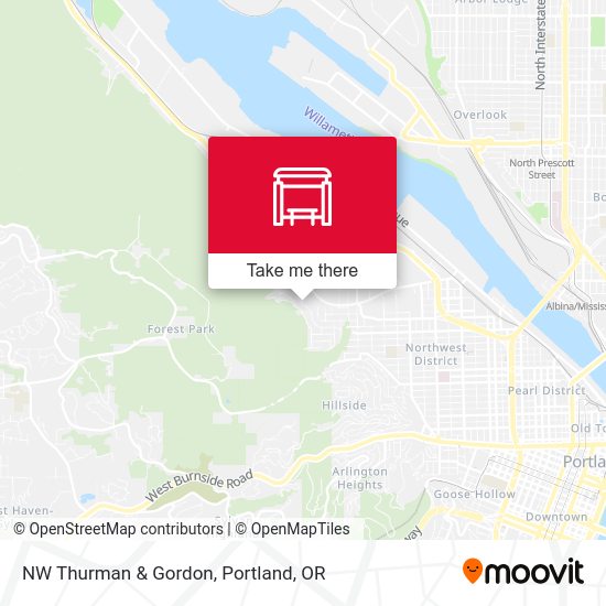 NW Thurman & Gordon map