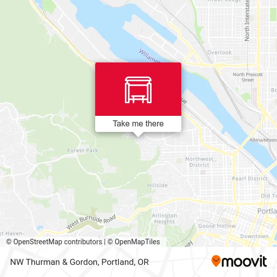 NW Thurman & Gordon map