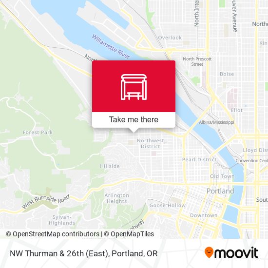 NW Thurman & 26th (East) map