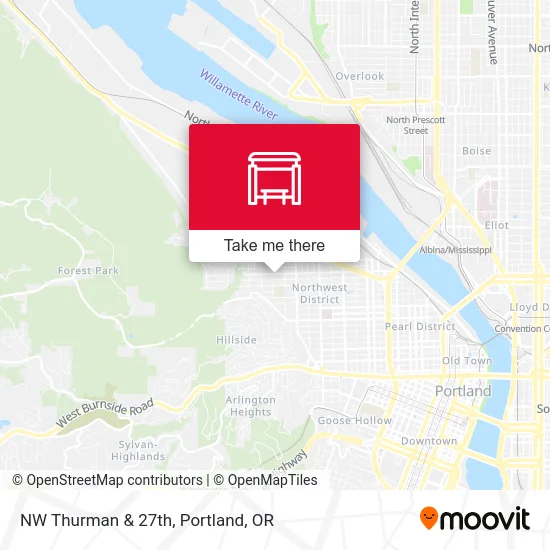Mapa de NW Thurman & 27th