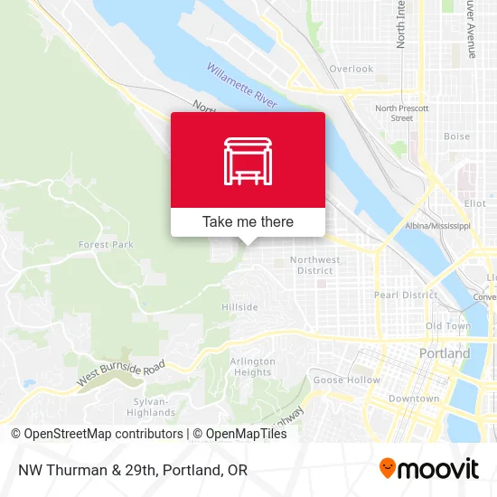 Mapa de NW Thurman & 29th