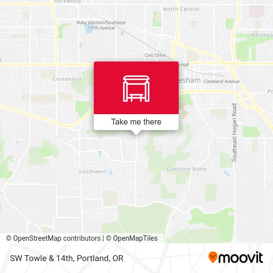 SW Towle & 14th map
