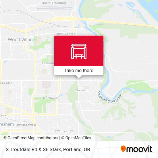 S Troutdale Rd & SE Stark (North) map