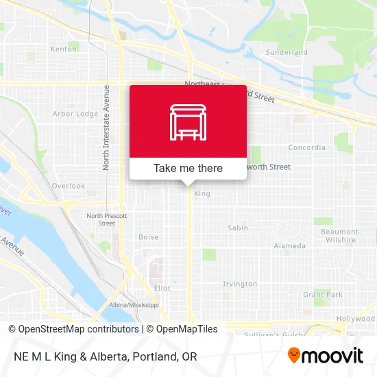 NE M L King & Alberta map