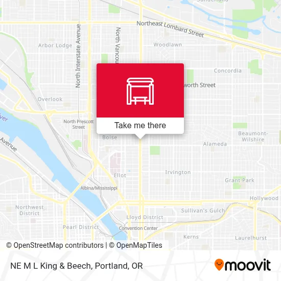 NE M L King & Beech map