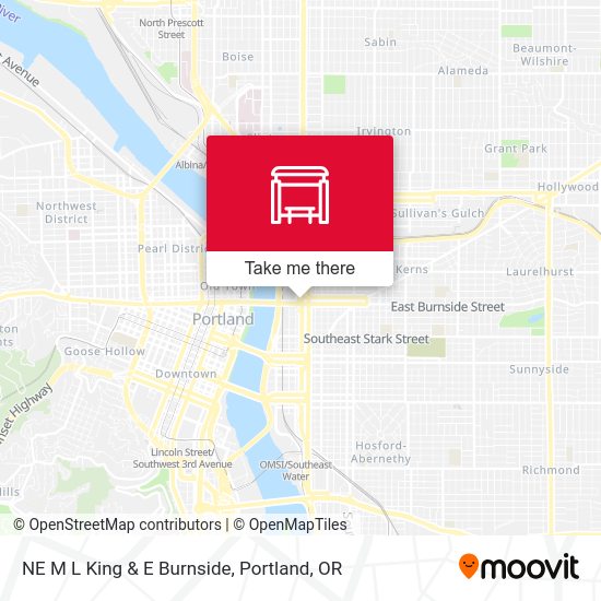 Mapa de NE M L King & E Burnside