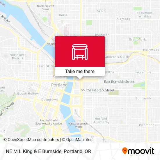 Mapa de NE M L King & E Burnside