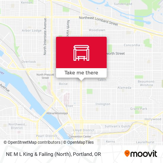 NE M L King & Failing (North) map